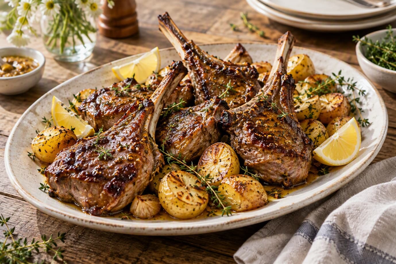 Honey-Roast Lamb Chops